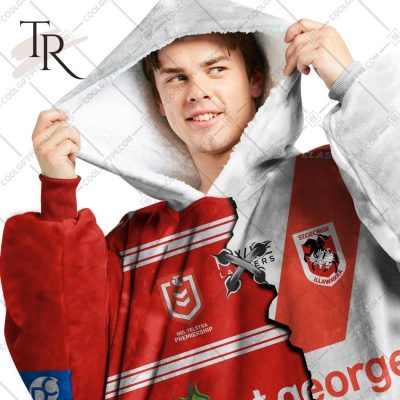 Personalized NRL St. George Illawarra Dragons Mix V2 Jersey Oodie, Flanket, Blanket Hoodie, Snuggie Personalized NRL St. George Illawarra Dragons Mix V2 Jersey Oodie, Flanket, Blanket Hoodie, Snuggie