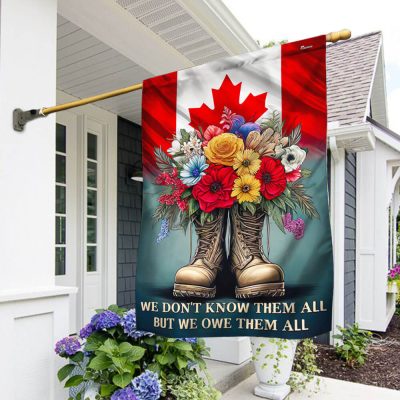 Military Boots Canadian Veteran Flag We Don't Know Them All But We Owe Them All MLN2991F - Flagwix