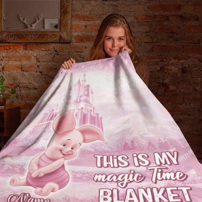 Piglet Winnie The Pooh Blanket, Castle Mickey Blanket, Birthday Gift Her, Soft Gift Blanket Home Decoration Sofa Blanket Bedding Living Room