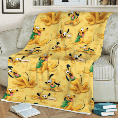 Pluto Mickey Mouse Sherpa Fleece Quilt Blanket BL1709 - Blanket Home Decor Gift