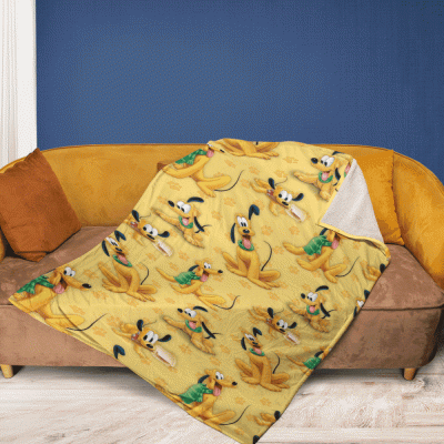 Pluto Mickey Mouse Sherpa Fleece Quilt Blanket BL1709 - Blanket Home Decor Gift