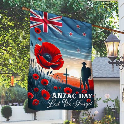 FLAGWIX Anzac Day New Zealand Lest We Forget Flag TQN2512F - Flagwix