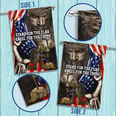 Stand For The Flag, Veteran Memorial Jesus Christian Flag TPT849F - Flagwix