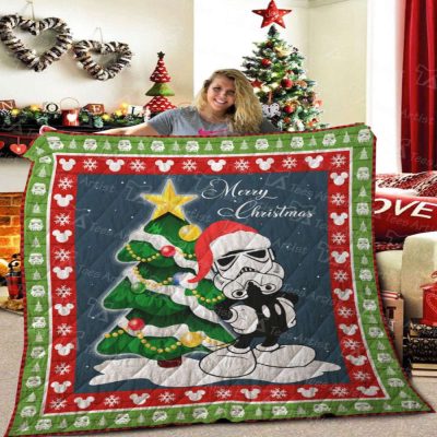 Star Wars and Mickey Mouse Join Forces in Quilt Blanket Soft and Cozy - Blanket Home Decor Gift