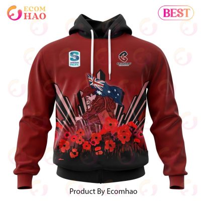 Super Rugby BNZ Crusaders Specialized 2022 Anzac Jersey Concepts 3D Hoodie -soulcals
