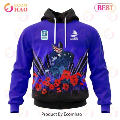 Super Rugby Fijian Drua Specialized 2022 Anzac Jersey Concepts 3D Hoodie -soulcals