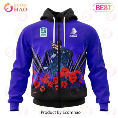 Super Rugby Fijian Drua Specialized 2022 Anzac Jersey Concepts 3D Hoodie -soulcals