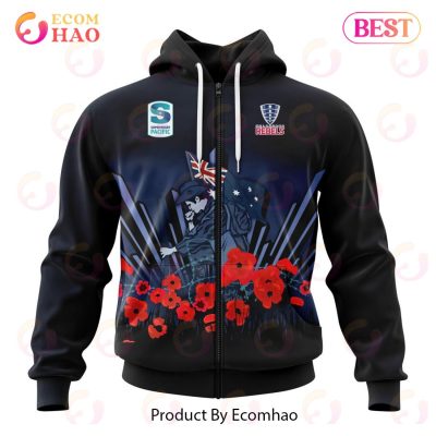 Super Rugby Melbourne Rebels Specialized 2022 Anzac Jersey Concepts 3D Hoodie -soulcals