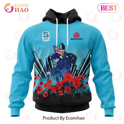 Super Rugby New South Wales Waratahs Specialized 2022 Anzac Jersey Concepts 3D Hoodie -soulcals