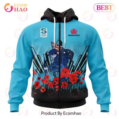 Super Rugby New South Wales Waratahs Specialized 2022 Anzac Jersey Concepts 3D Hoodie -soulcals
