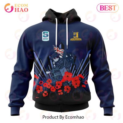 Super Rugby Speight's Highlanders Specialized 2022 Anzac Jersey Concepts 3D Hoodie