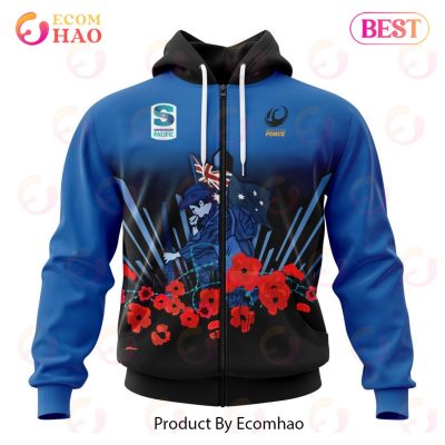 Super Rugby Western Force Specialized 2022 Anzac Jersey Concepts 3D Hoodie -soulcals