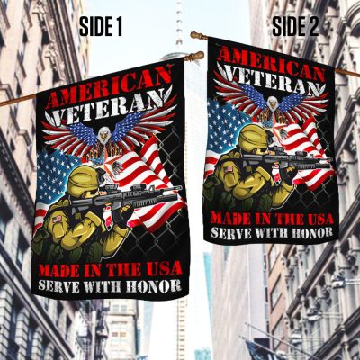 American Veteran Memorial Made In The USA Serve With Honor Flag MLN1090F - Flagwix