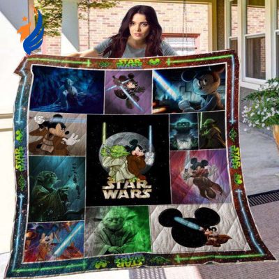Turn your Room into a Fan’s Paradise Best of Mickey and Yoda Quilt Blanket - Blanket Home Decor Gift