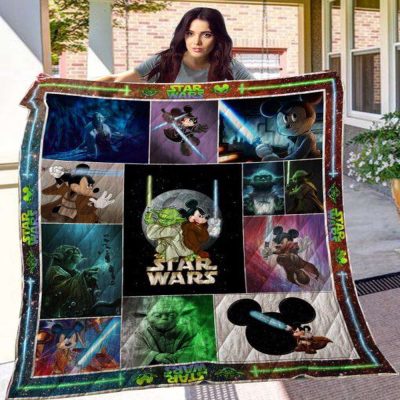 Turn your Room into a Fan’s Paradise Best of Mickey and Yoda Quilt Blanket - Blanket Home Decor Gift
