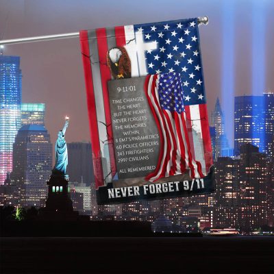 Memorial Day Never Forget 911 Flag September 11 Memorial American Flag TPT1009F - Flagwix
