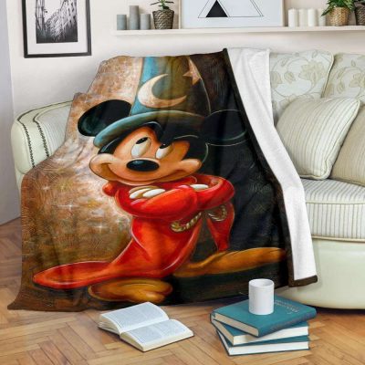 Wizard Mickey Fleece Blanket Fantasia - Blanket Home Decor Gift