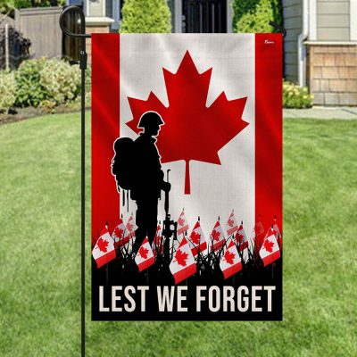 FLAGWIX Canadian Veteran Memorial Lest We Forget Canada Flag MLN2545F - Flagwix