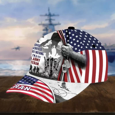 Premium I Served I Sacrificed I Regret Nothing I Am A US Veteran Cap APVC030403 Army