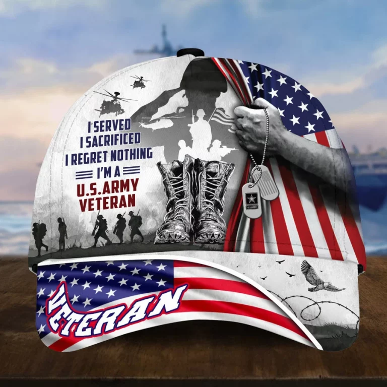 Premium I Served I Sacrificed I Regret Nothing I Am A US Veteran Cap APVC030403 Army