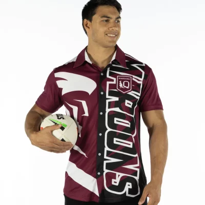 QLD Maroons Mens 'Showtime' Party Shirt