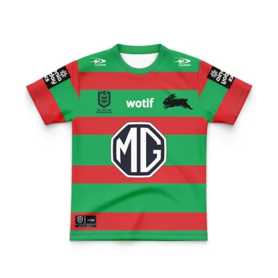 Personalized South Sydney Rabbitohs 2025 Home Jersey Hoodie T-shirt Polo Singlet
