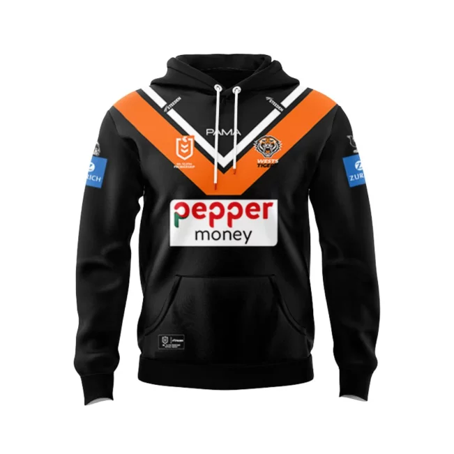 Personalized Wests Tigers 2025 Home Jersey Hoodie T-shirt Polo Singlet