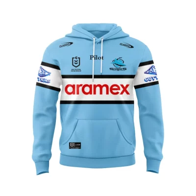 Personalized Cronulla Sutherland Sharks 2025 Home Jersey Hoodie T-shirt Polo Singlet