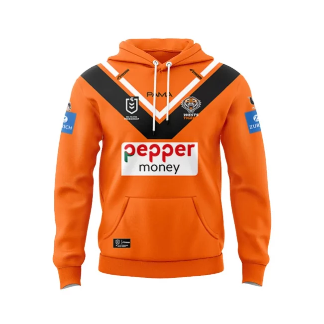 Personalized Wests Tigers 2025 Away Jersey Hoodie T-shirt Polo Singlet
