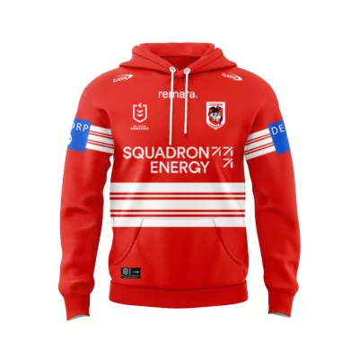 Personalized St George Illawarra Dragons 2025 Away Jersey Hoodie T-shirt Polo Singlet