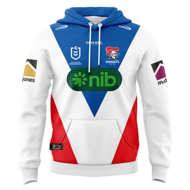 Personalized Newcastle Knights 2025 Away Jersey Hoodie T-shirt Polo Singlet