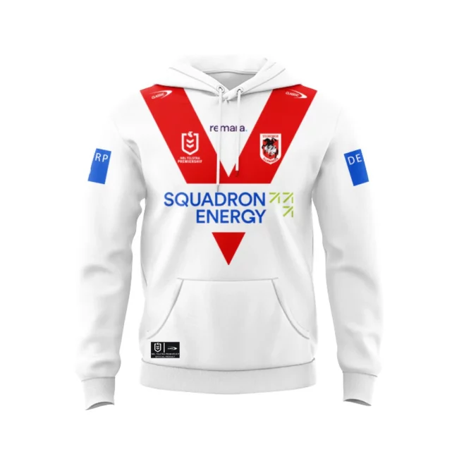 Personalized St George Illawarra Dragons 2025 Home Jersey Hoodie T-shirt Polo Singlet