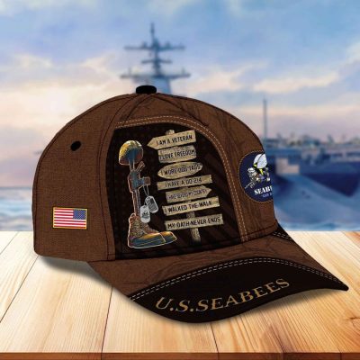 Premium Proudly Served US Veterans Cap, Gifts For US Veterans APHN171211 Seabees