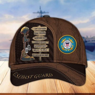 Premium Proudly Served US Veterans Cap, Gifts For US Veterans APHN171211 Coast Guard