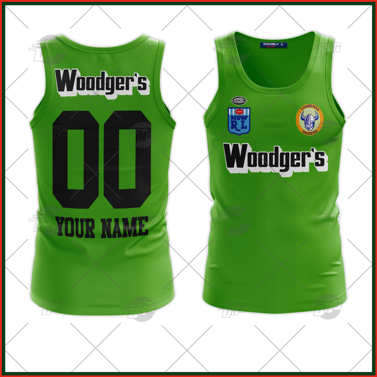 Personalized Canberra Raiders 1989 Woodgers ARL/NRL Vintage Retro Heritage Tank Top For Men Women - OldSchoolThings - Personalize Your Own New & Retro Sports Jerseys, Hoodies, T Shirts