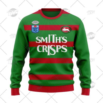 Personalized 1989 South Sydney Rabbitohs Vintage Retro Wool Ugly Sweater For Men Women - OldSchoolThings - Personalize Your Own New & Retro Sports Jerseys, Hoodies, T Shirts