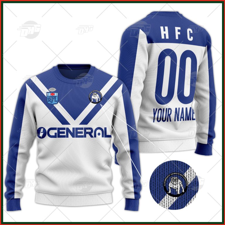Personalize NRL Canterbury Bankstown Bulldogs 1984 Vintage Retro Wool Ugly Sweater - OldSchoolThings - Personalize Your Own New & Retro Sports Jerseys, Hoodies, T Shirts