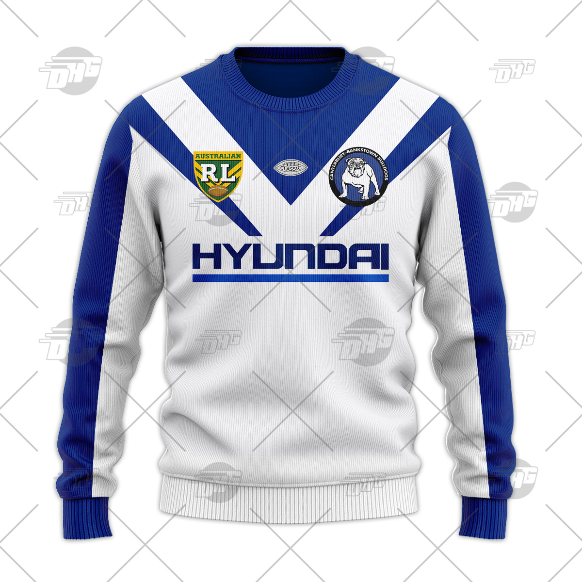 Personalized Canterbury Bankstown Bulldogs 1995 ARL/NRL Vintage Retro Wool Ugly Sweater For Men Women - OldSchoolThings - Personalize Your Own New & Retro Sports Jerseys, Hoodies, T Shirts
