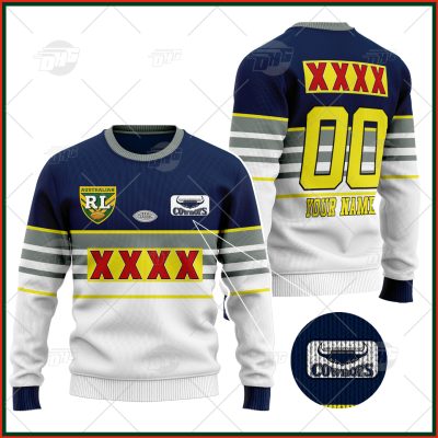 Personalized North Queensland Cowboys 1995 ARL/NRL Vintage Retro Wool Ugly Sweater For Men Women - OldSchoolThings - Personalize Your Own New & Retro Sports Jerseys, Hoodies, T Shirts