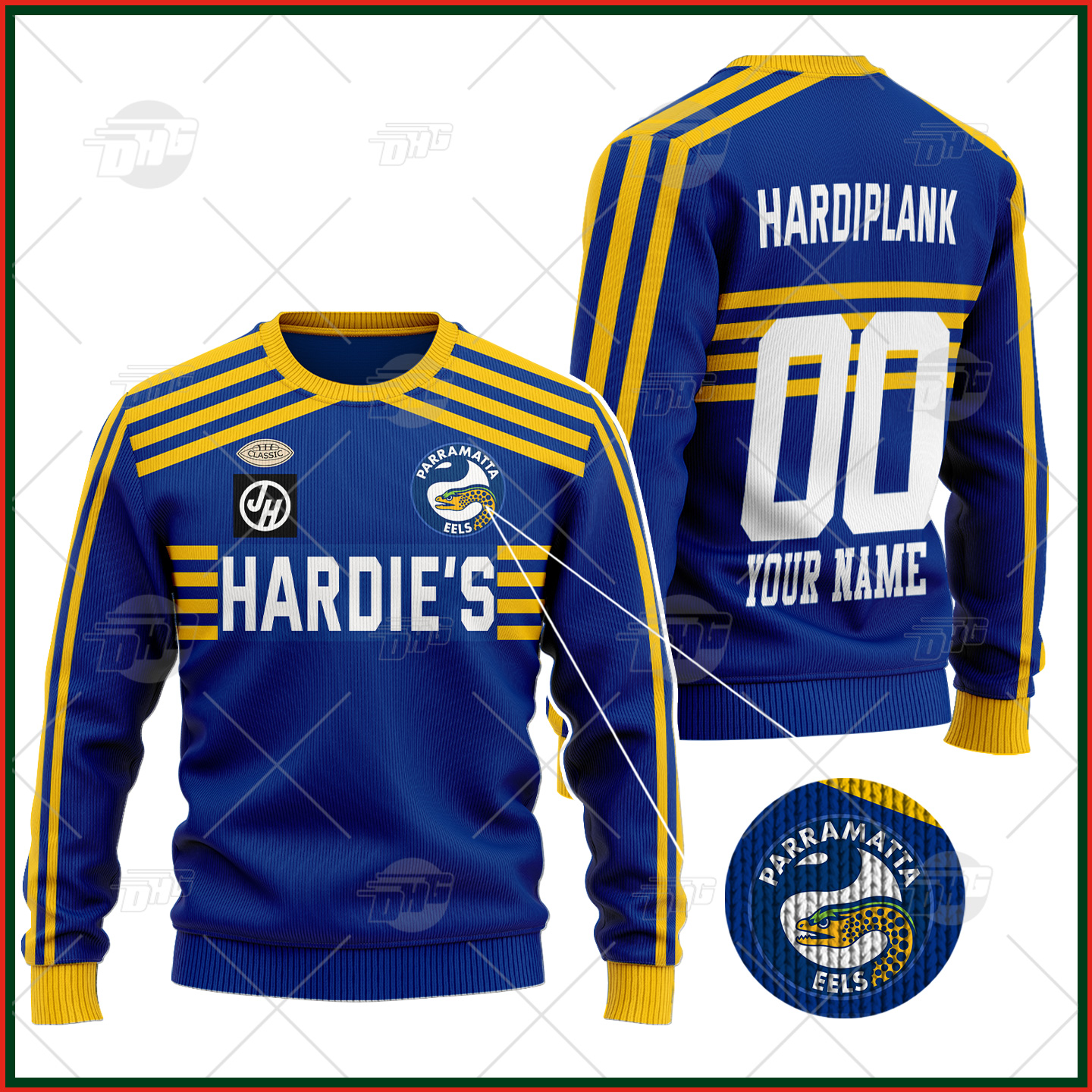 Personalized Parramatta Eels 1982 ARL/NRL Vintage Retro Wool Ugly Sweater For Men Women - OldSchoolThings - Personalize Your Own New & Retro Sports Jerseys, Hoodies, T Shirts Personalized Parramatta Eels 1982 ARL/NRL Vintage Retro Wool Ugly Sweater For Men Women - OldSchoolThings - Personalize Your Own New & Retro Sports Jerseys, Hoodies, T Shirts