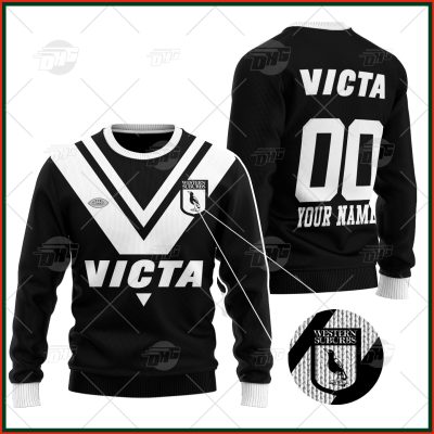Personalized Western Suburbs Magpies 1978 ARL/NRL Vintage Retro Wool Ugly Sweater For Men Women - OldSchoolThings - Personalize Your Own New & Retro Sports Jerseys, Hoodies, T Shirts