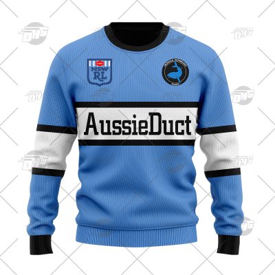 Personalized Cronulla Sharks 1988 ARL/NRL Retro Heritage Vintage Wool Ugly Sweater For Men Women - OldSchoolThings - Personalize Your Own New & Retro Sports Jerseys, Hoodies, T Shirts