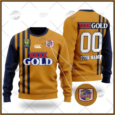 Personalized 1995 South Queensland Crushers Jerseys Rugby League Wool Ugly Sweater For Men Women - OldSchoolThings - Personalize Your Own New & Retro Sports Jerseys, Hoodies, T Shirts