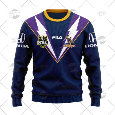 Personalized Vintage NRL Melbourne Storm 1999 Home Wool Ugly Sweater For Men Women - OldSchoolThings - Personalize Your Own New & Retro Sports Jerseys, Hoodies, T Shirts