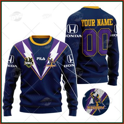 Personalized Vintage NRL Melbourne Storm 1999 Home Wool Ugly Sweater For Men Women - OldSchoolThings - Personalize Your Own New & Retro Sports Jerseys, Hoodies, T Shirts