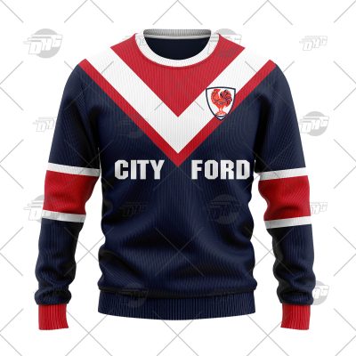 Personalized Sydney Roosters 1976 Vintage NRL / ARL Retro Wool Ugly Sweater For Men Women - OldSchoolThings - Personalize Your Own New & Retro Sports Jerseys, Hoodies, T Shirts
