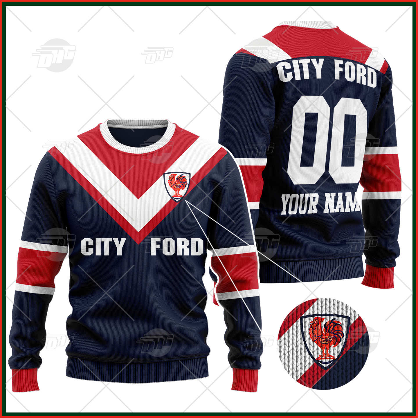 Personalized Sydney Roosters 1976 Vintage NRL / ARL Retro Wool Ugly Sweater For Men Women - OldSchoolThings - Personalize Your Own New & Retro Sports Jerseys, Hoodies, T Shirts Personalized Sydney Roosters 1976 Vintage NRL / ARL Retro Wool Ugly Sweater For Men Women - OldSchoolThings - Personalize Your Own New & Retro Sports Jerseys, Hoodies, T Shirts