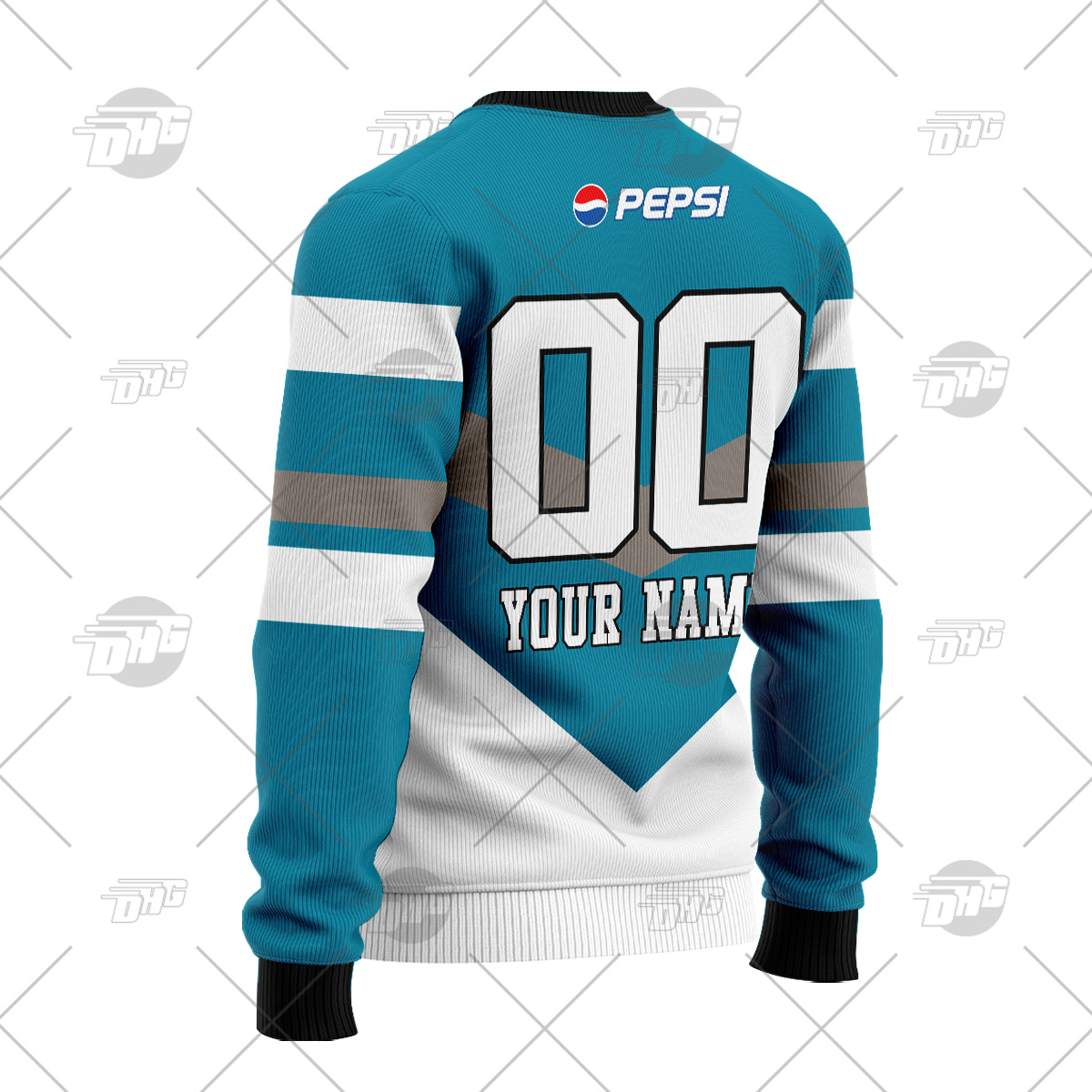 Personalize Cronulla Sutherland Sharks 1999 Retro Pepsi Wool Ugly Sweater - OldSchoolThings - Personalize Your Own New & Retro Sports Jerseys, Hoodies, T Shirts
