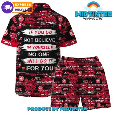Atlanta Hawks Team Pattern Vintage Combo Hawaiian Set