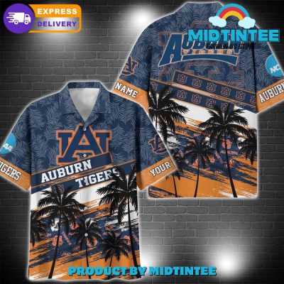 Auburn Tigers NCAA Pattern Personalized Hawaiian Set